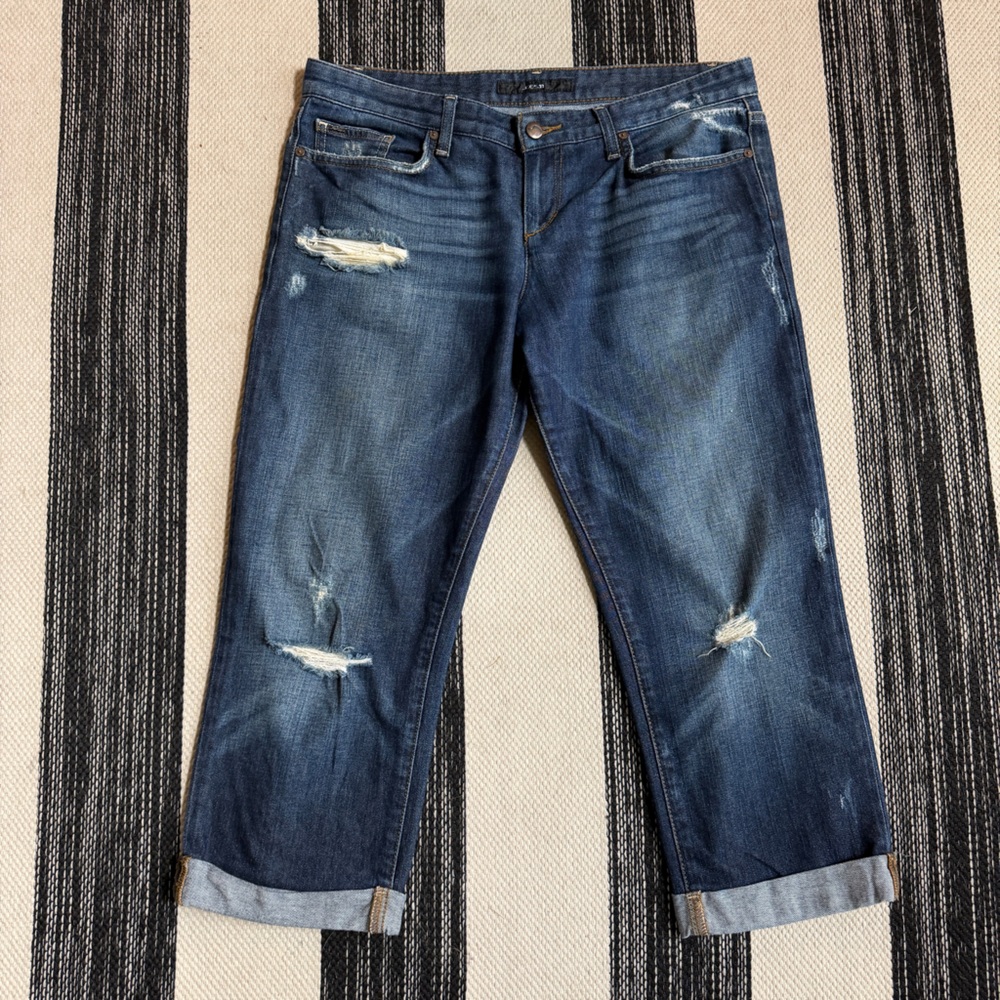 Joe's Jeans Women's Fit Cropped Ex Lover Distress Ankle Jeans Size W28